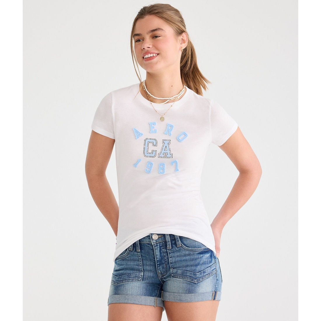 Aeropostale CA 1987 Applique Graphic Tee