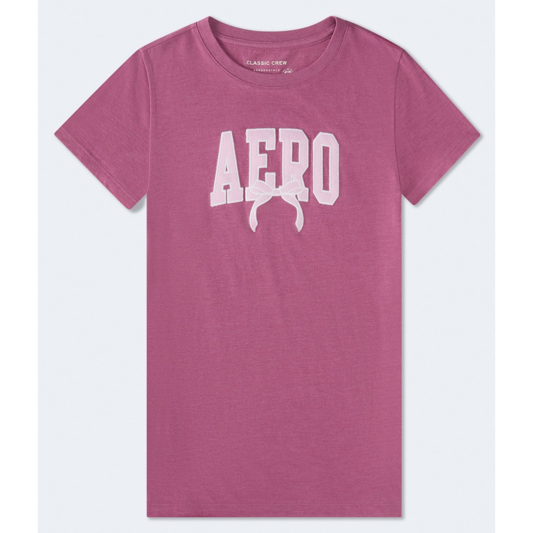 Aeropostale Bow Logo Applique Graphic Tee