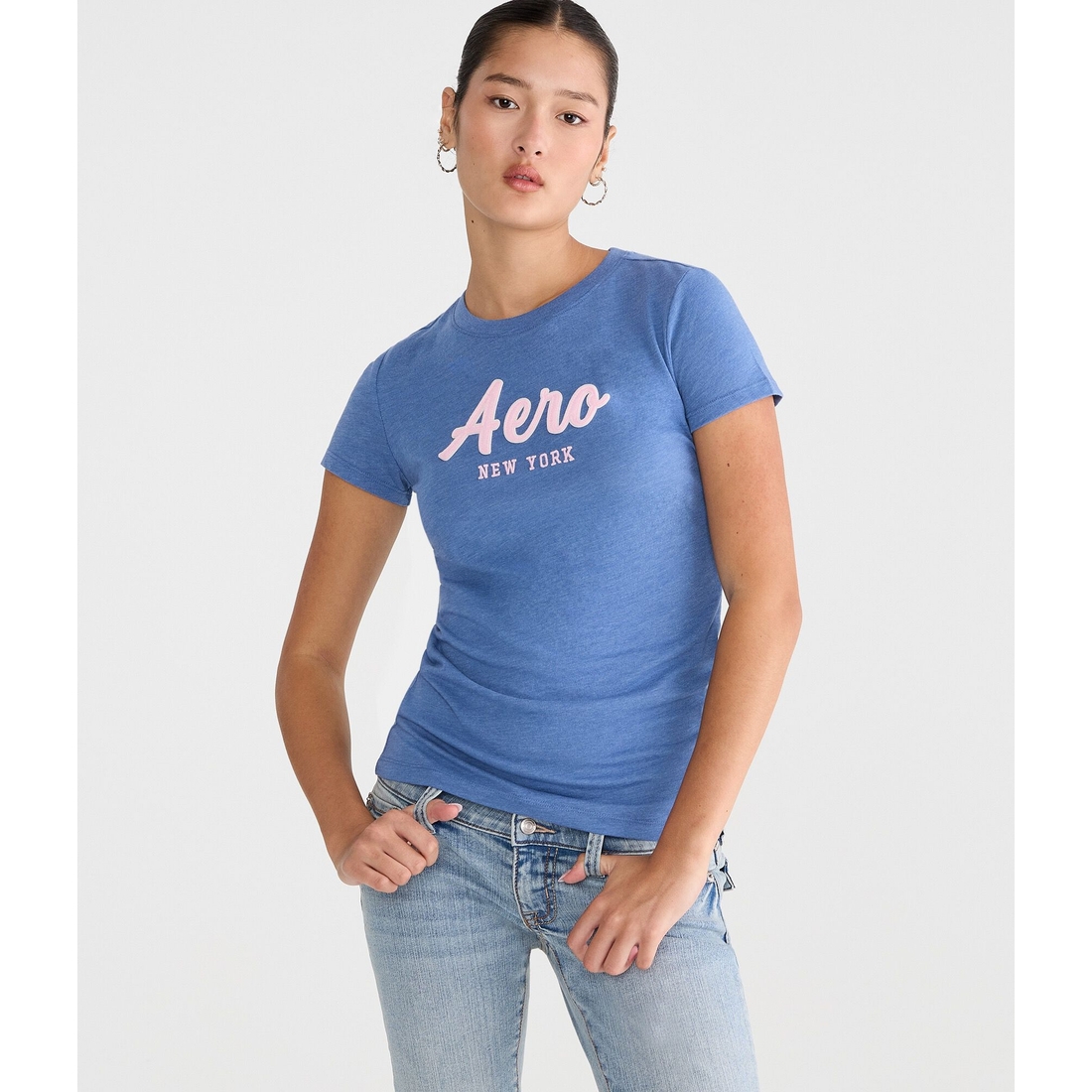 Aeropostale Script Applique Graphic Tee