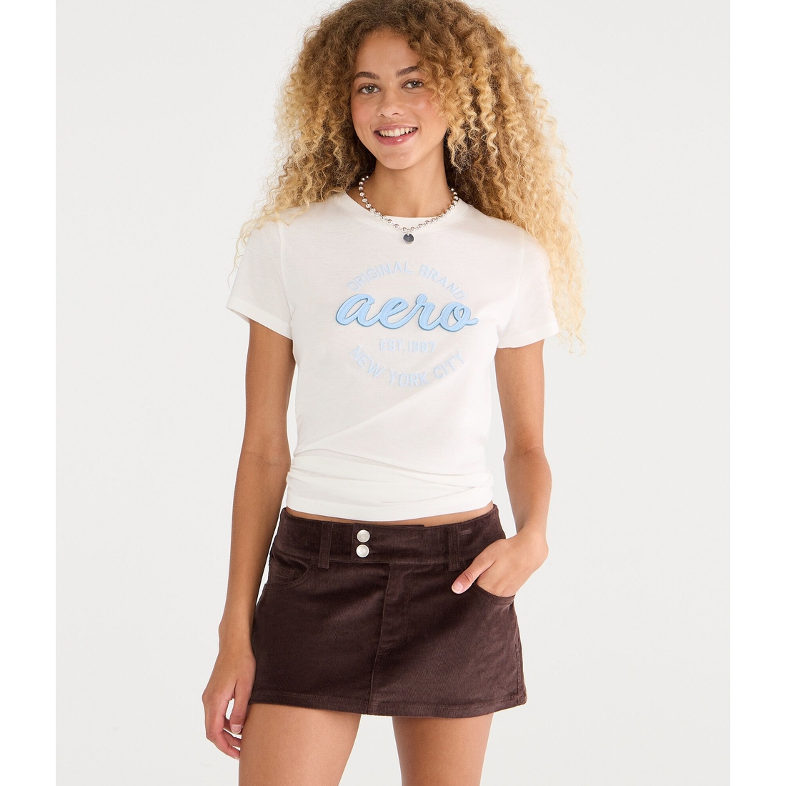 Aeropostale Circle Applique Graphic Tee