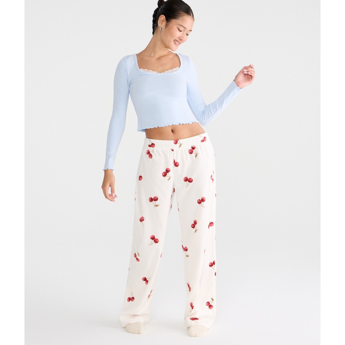 Aeropostale Cherries Polyfleece Sleep Pants