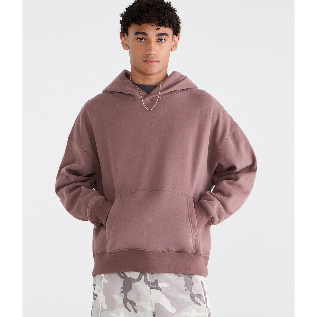 Aeropostale Cloud Soft Embossed 87 Boxy Pullover Hoodie