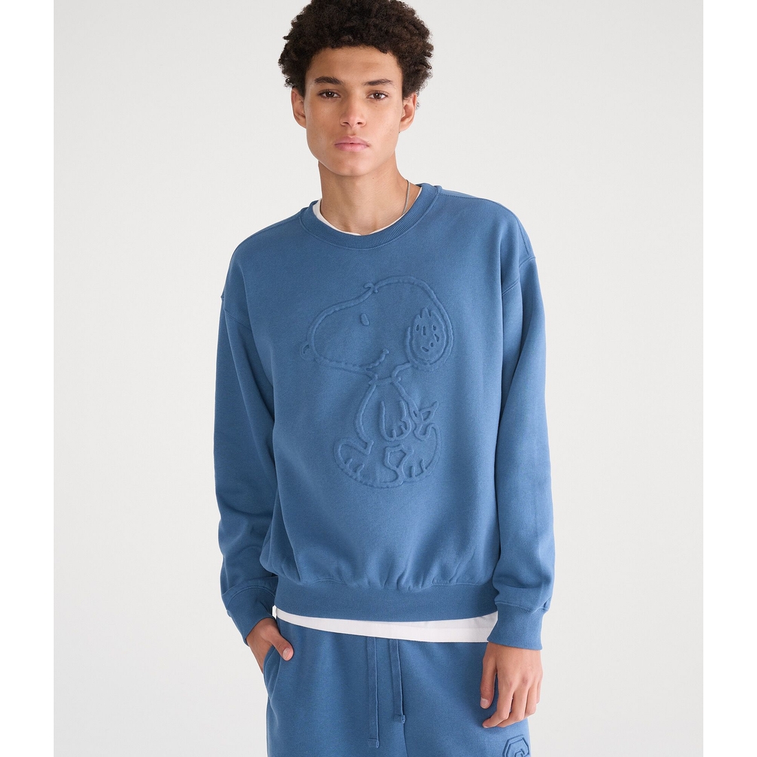 Aeropostale Embossed Snoopy Crew Sweatshirt