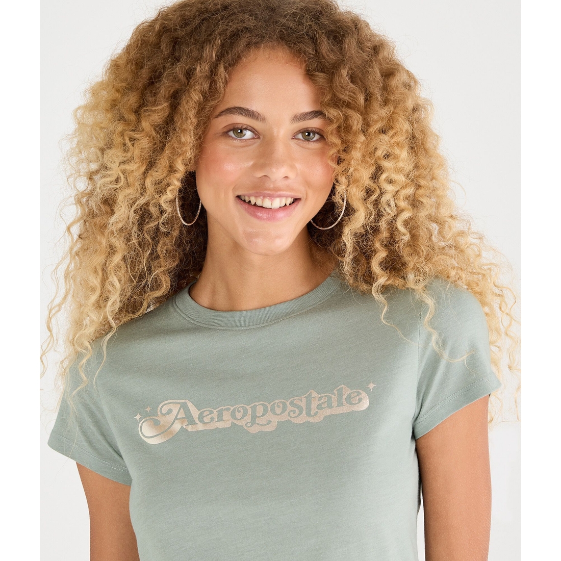 Aeropostale Logo Foil Graphic Tee