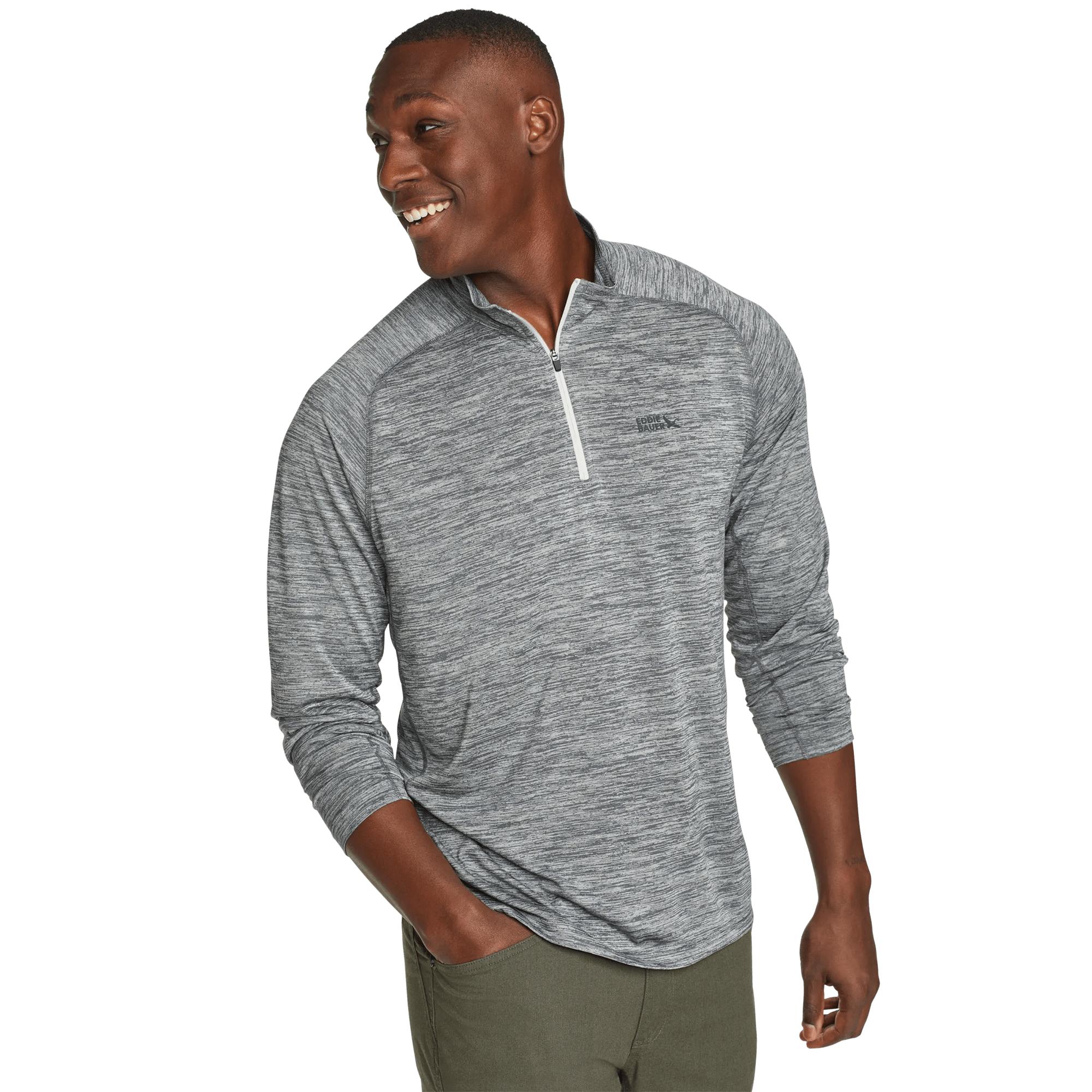 Eddie Bauer Men's Resolution 1/4-Zip Sweatshirt – Moisture Wicking, Odor Control, Long Sleeve Pullover - View #9