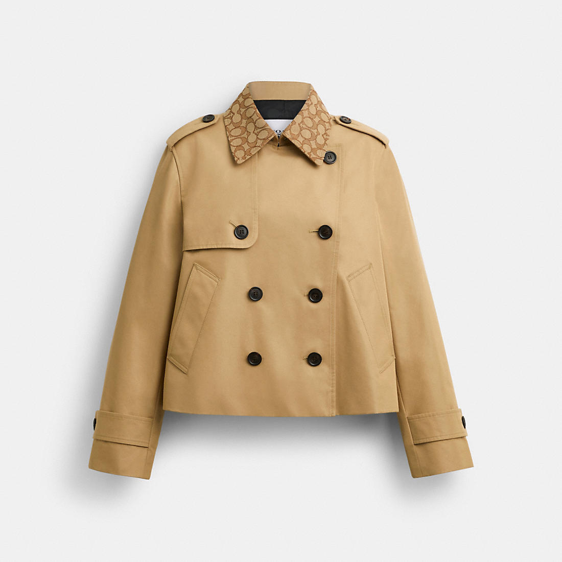 Coach Outlet Coach Short Trench Coat With Signature Collar