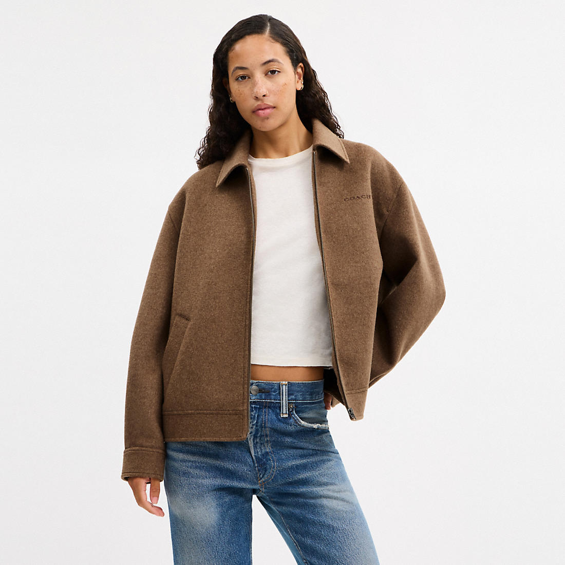 <A PUPIL> COACH JACKET WOOL MIX/ ジャケット Coach Outlet Coach Zip Front Wool Jacket available now at Sawgrass