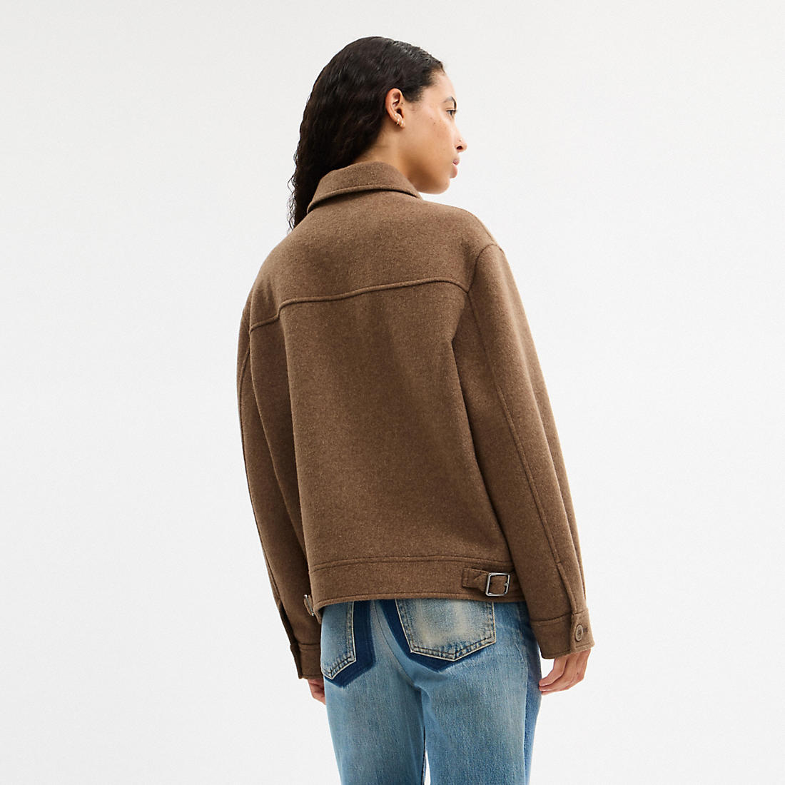 Coach Outlet Coach Zip Front Wool Jacket available now at Sawgrass