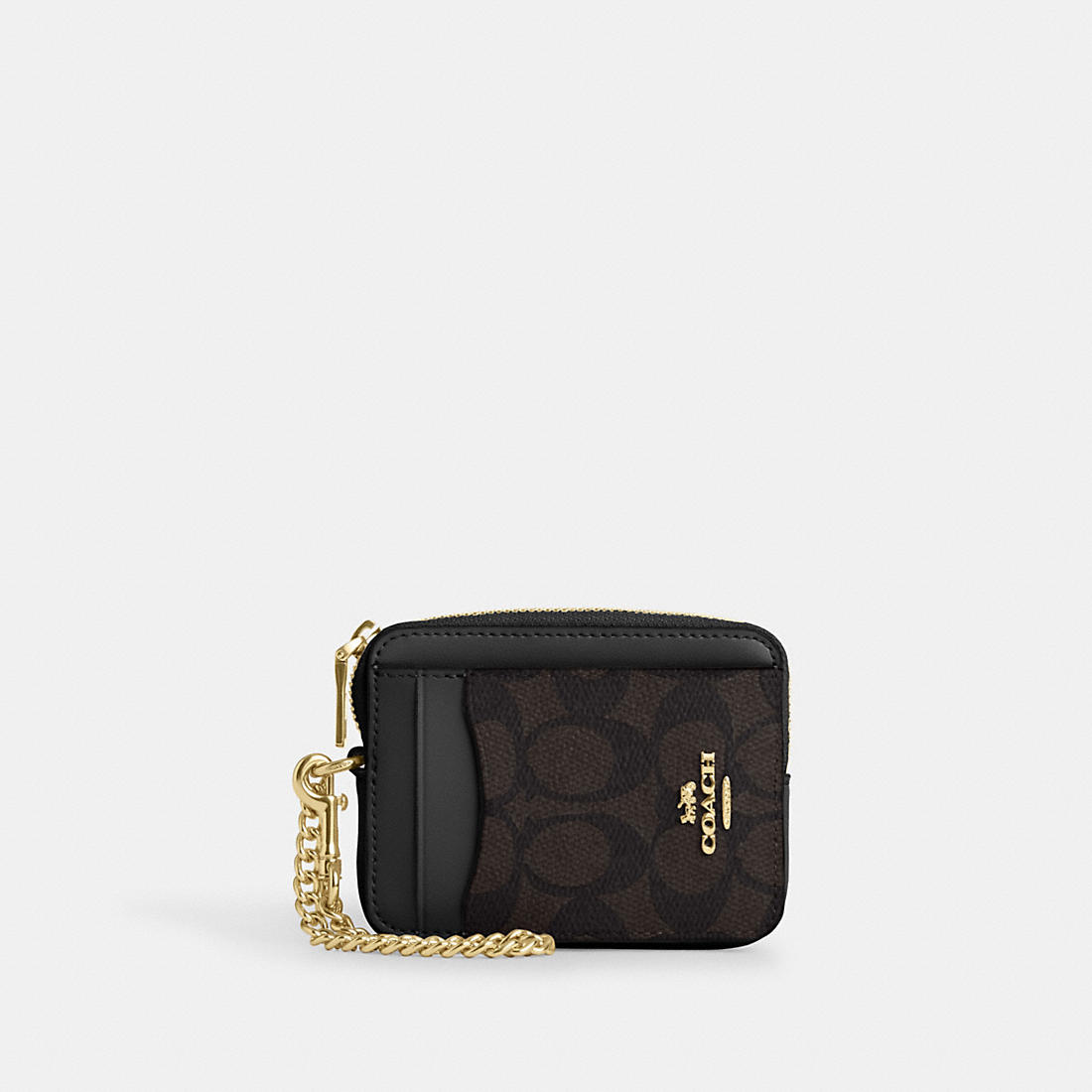 Coach Outlet Coach Zip Card Case In Signature Canvas available now