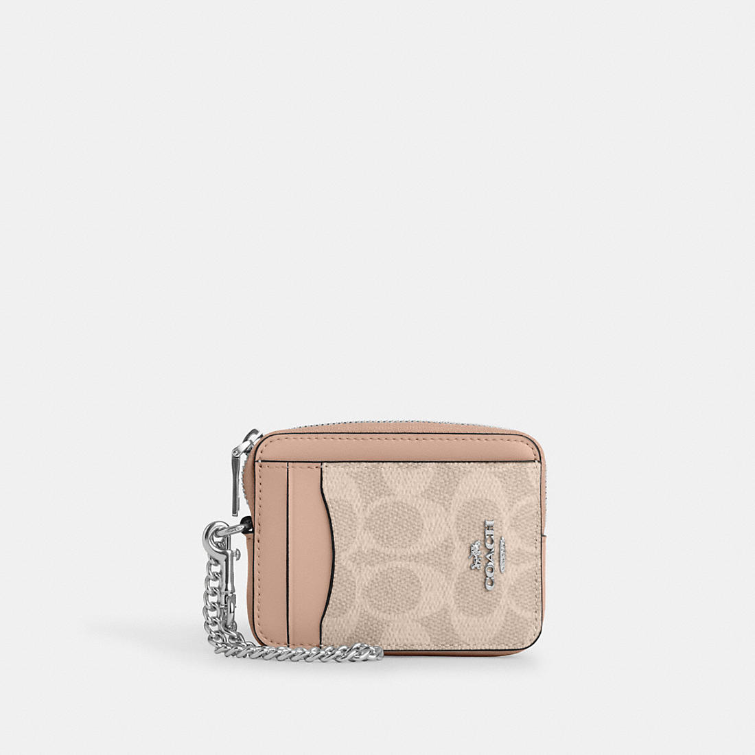 Coach Outlet Coach Zip Card Case In Signature Canvas available now
