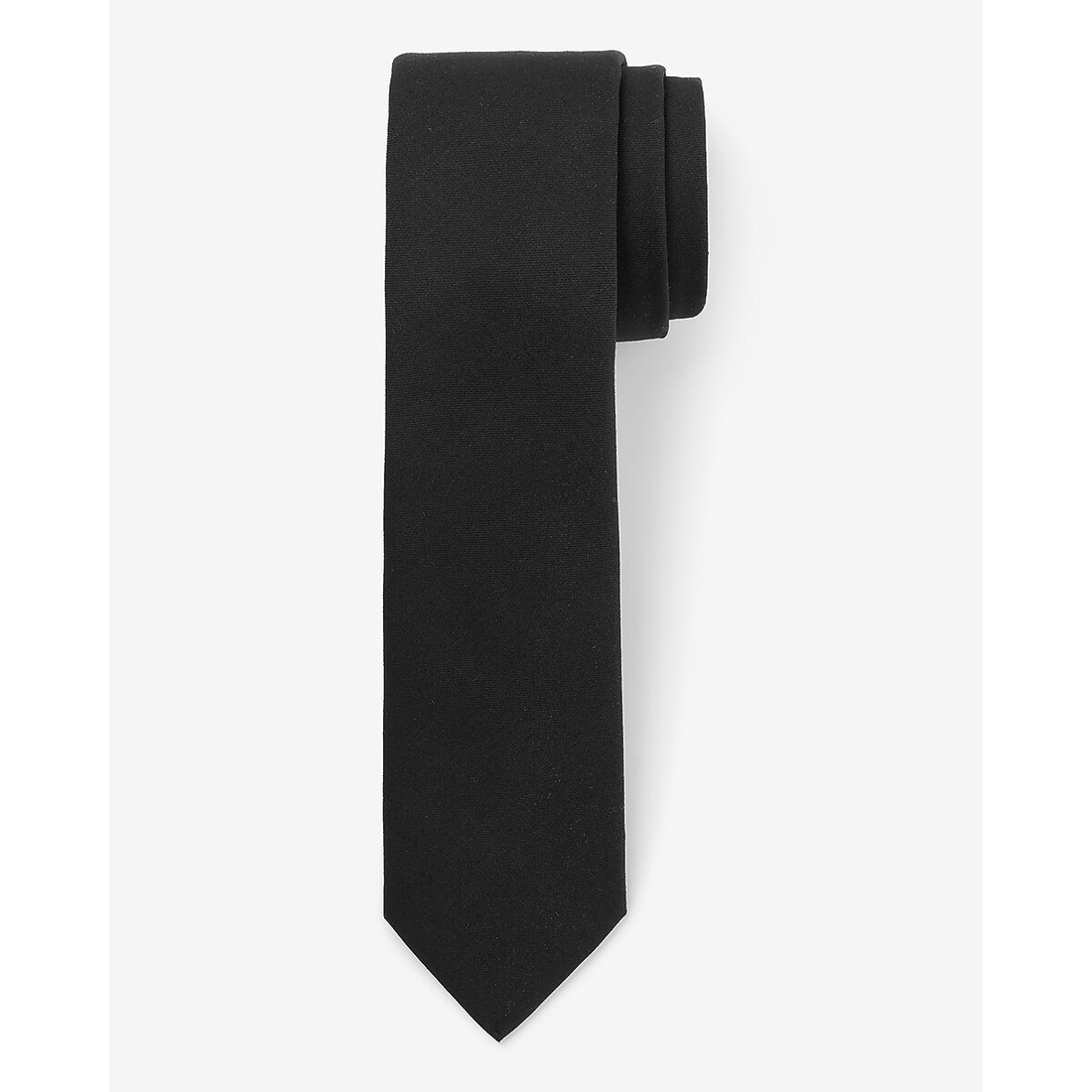Express Narrow Black Solid Tie