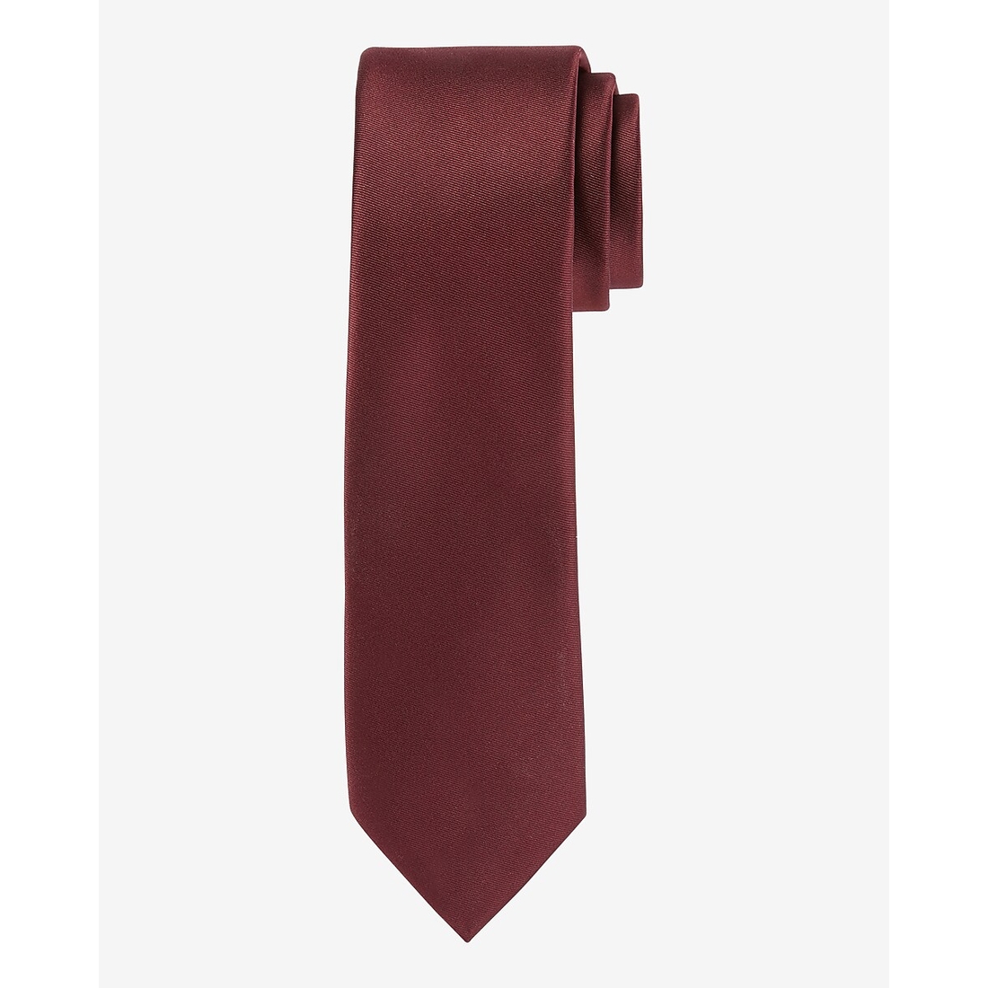 Express Narrow Burgundy Solid Tie