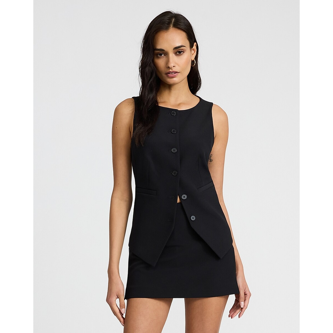 Express Editor Super High Waisted Mini Skort in Studio Stretch Twill