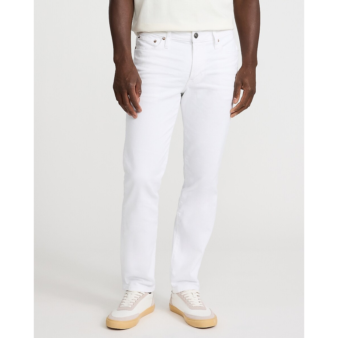 Express Slim White Jeans in Hyper Stretch