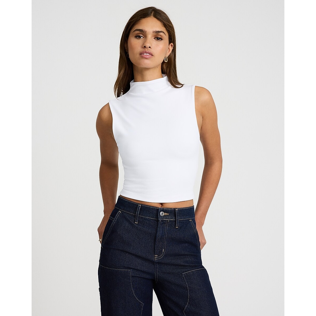 Express Body Contour High Compression Mock Neck Tank