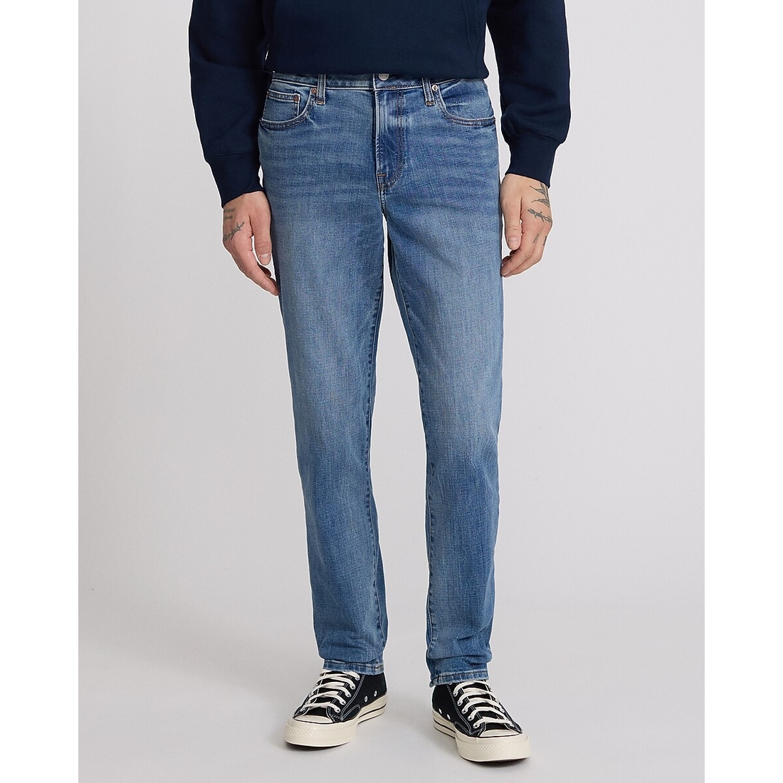 Express Slim Medium Wash Jeans in Hyper Stretch