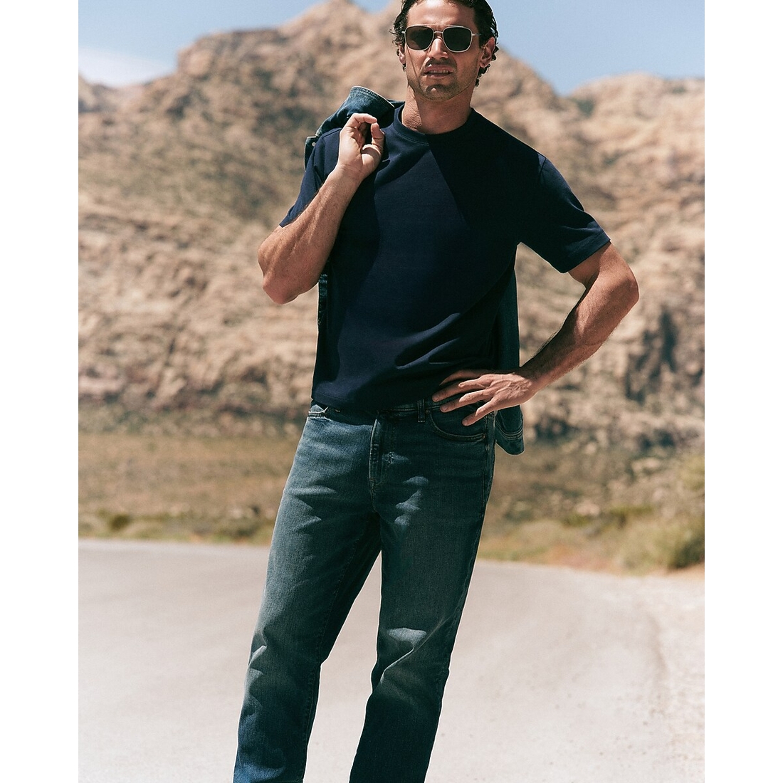Express Straight Medium Wash Jeans