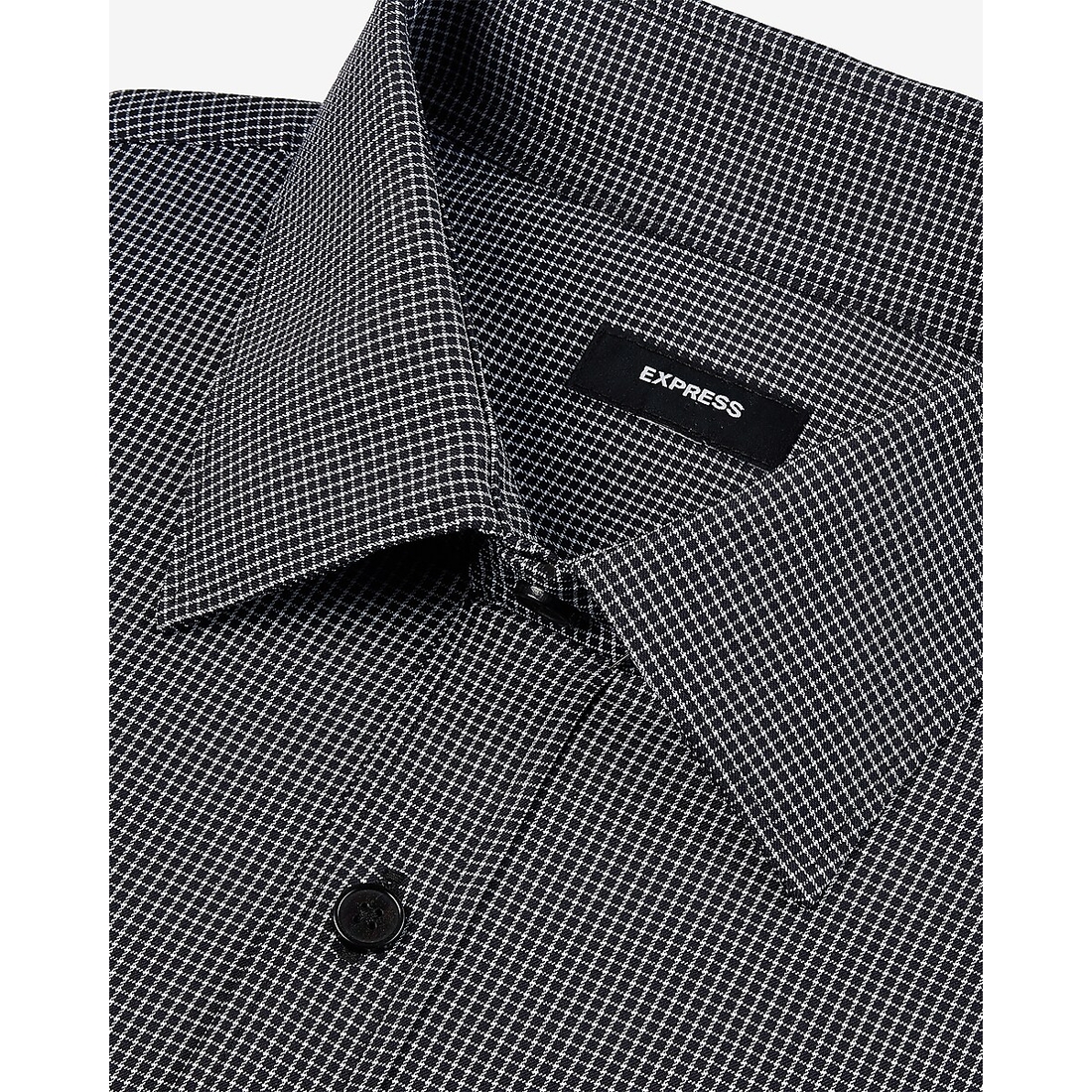 Express Slim Mini Windowpane Wrinkle-Resistant Everyday Performance Dress Shirt