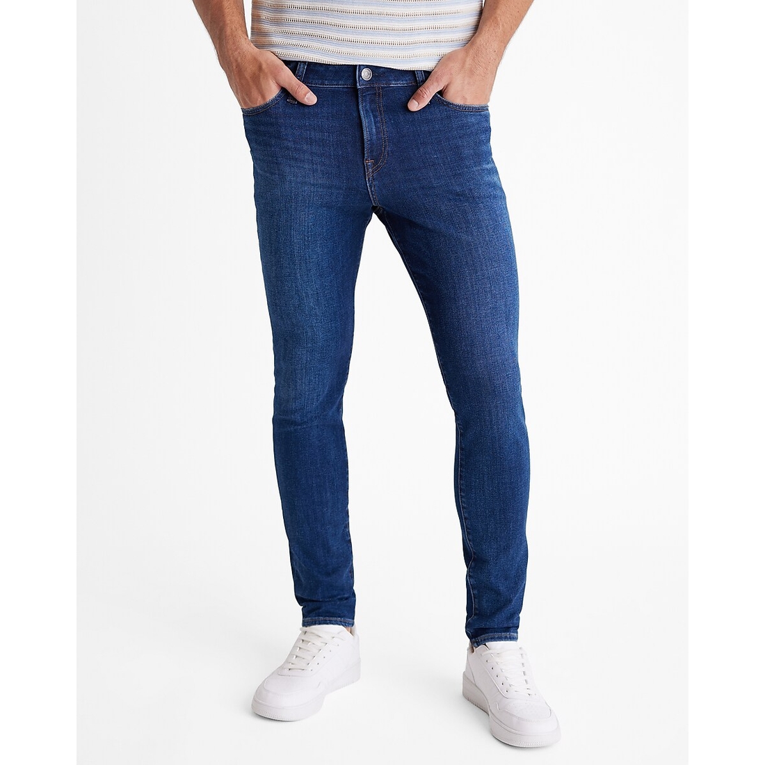 Express Skinny Medium Wash Jeans in Hyper Stretch