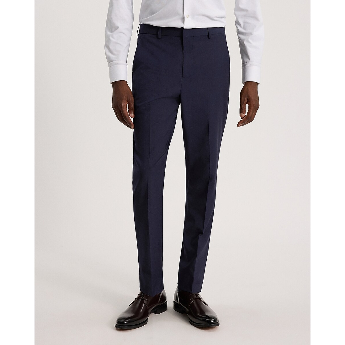 express navy blue dress pants Slim Dark Navy Cotton-blend Suit Pant