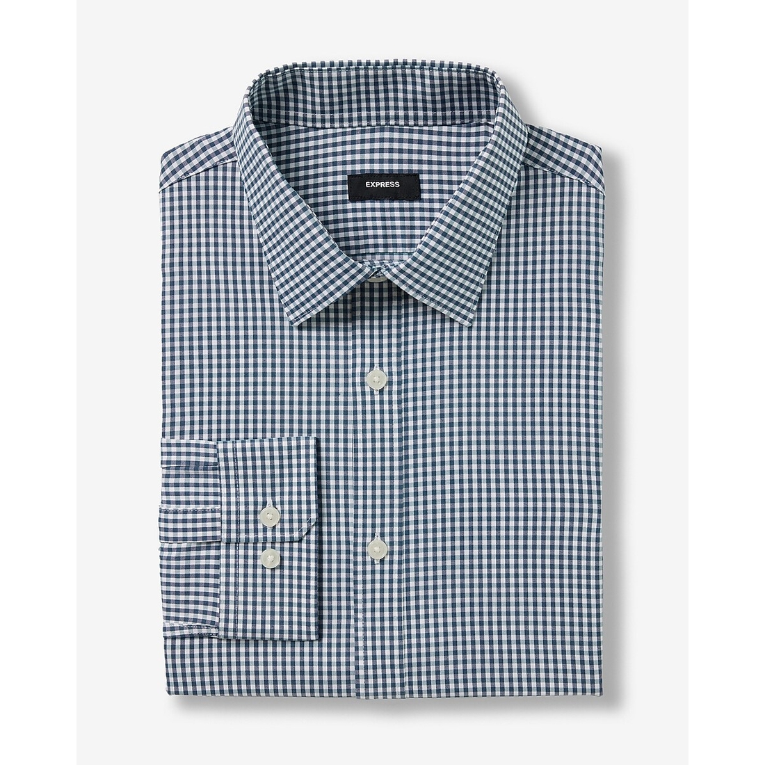 Express Slim Gingham Wrinkle-Resistant Everyday Performance Dress Shirt