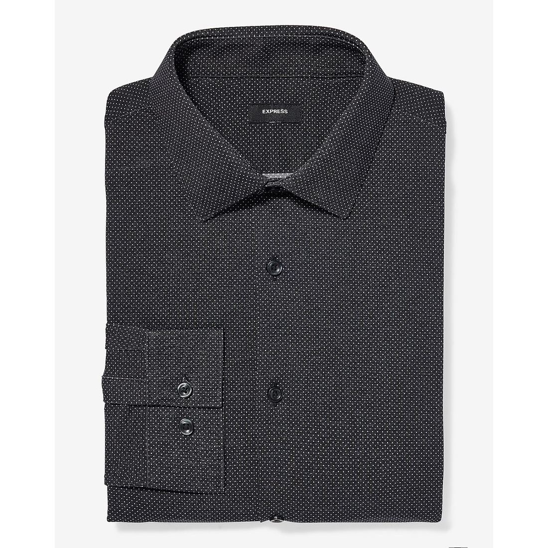 Express Slim Mini Dot Stretch Modern Tech 1MX Dress Shirt