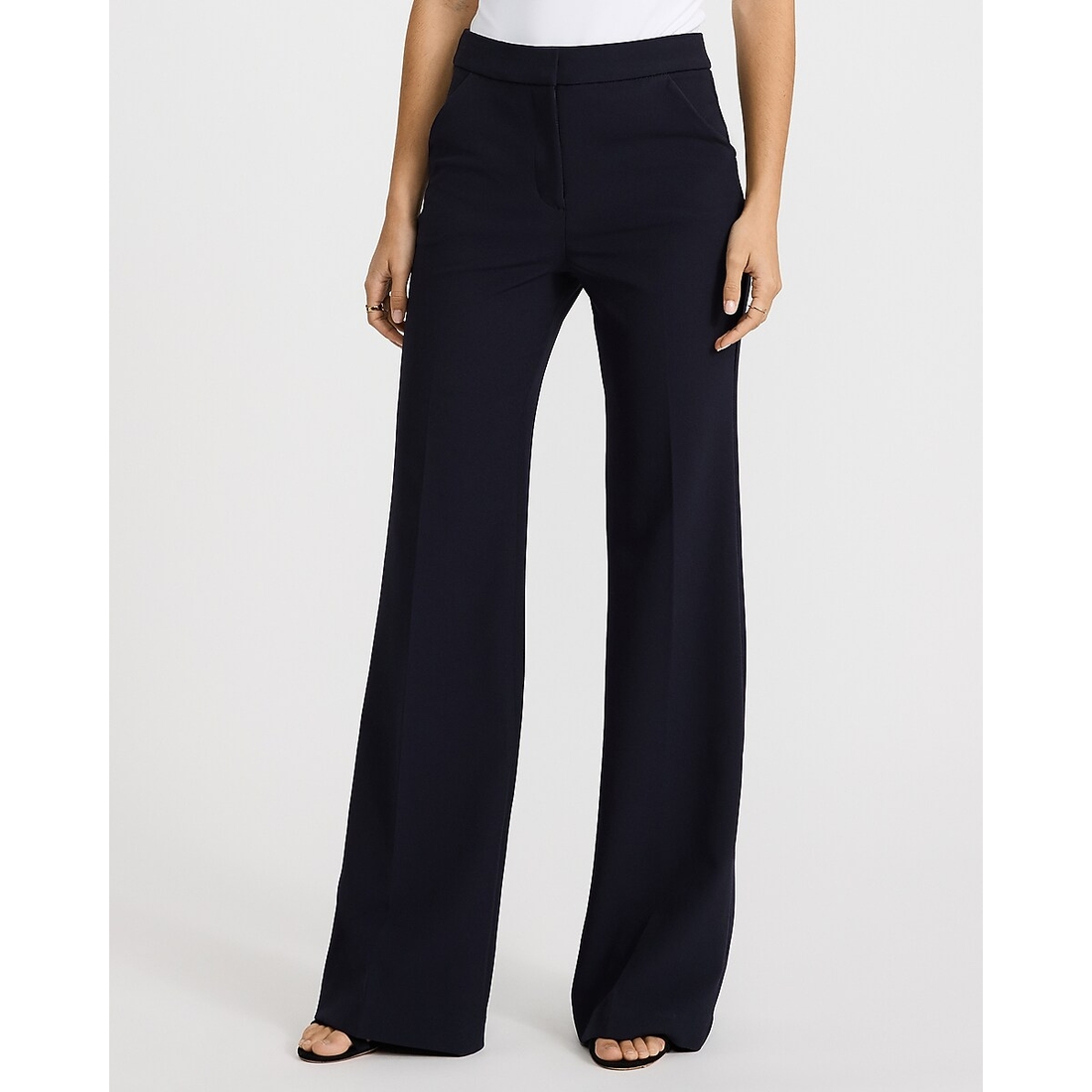 Express Editor High Waisted Flare Trouser in Studio Stretch Twill