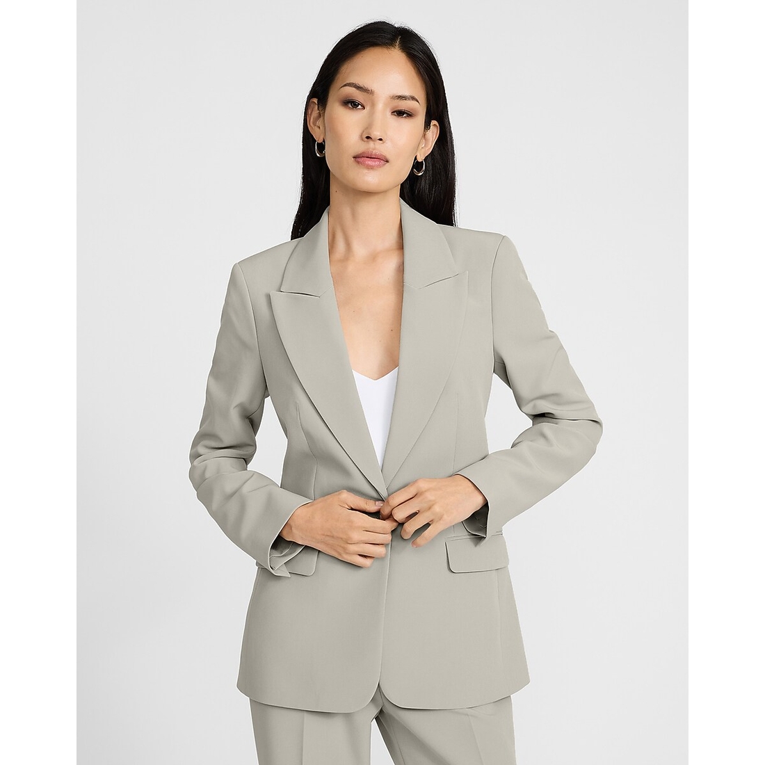 Express Long Slim Blazer in Signature Stretch
