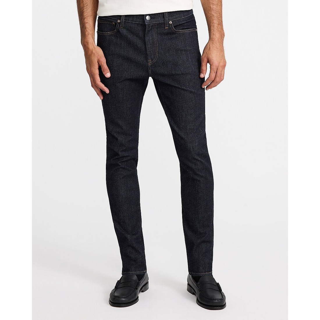 Express Skinny Dark Wash Jeans in Hyper Stretch