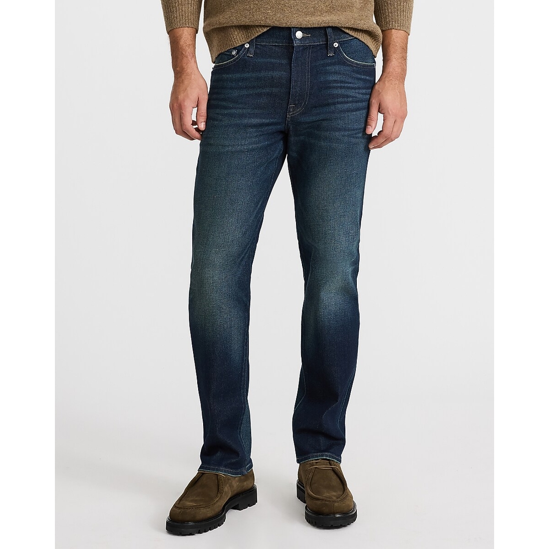 Express Slim Straight Medium Wash Jeans