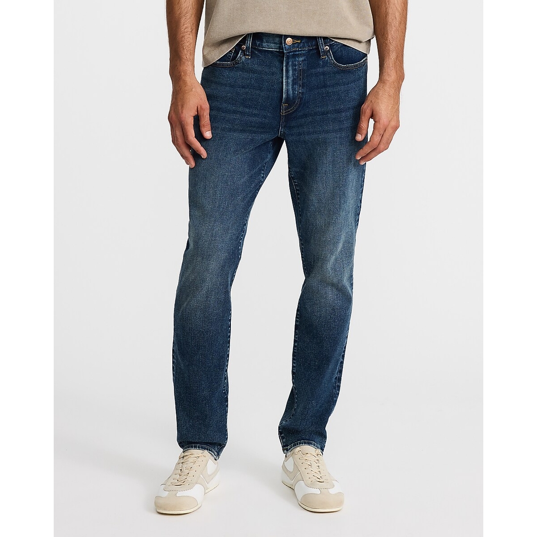 Express Slim Medium Wash Jeans in Hyper Stretch