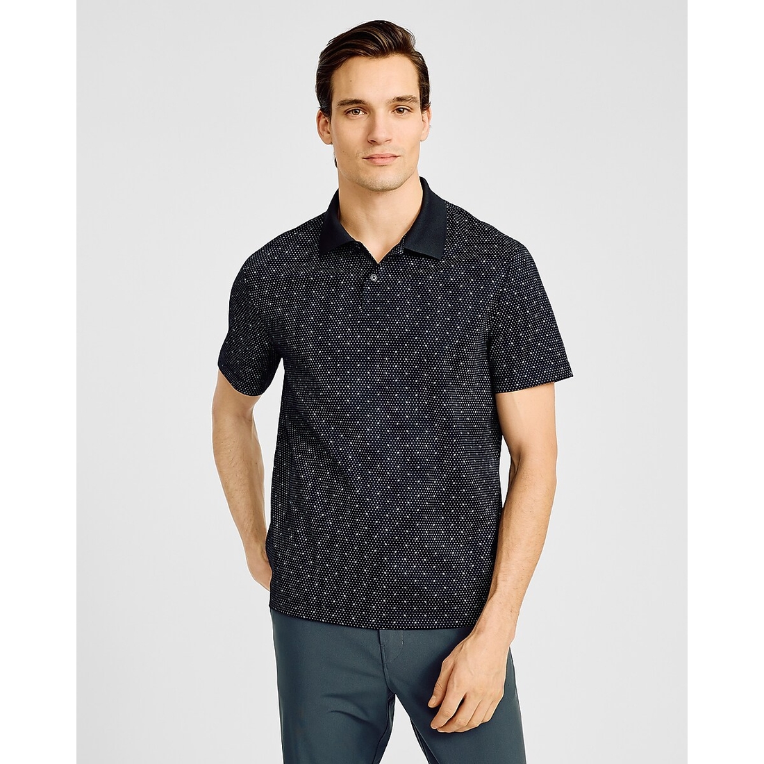 Express Mini Geo Print Everyday Performance Polo