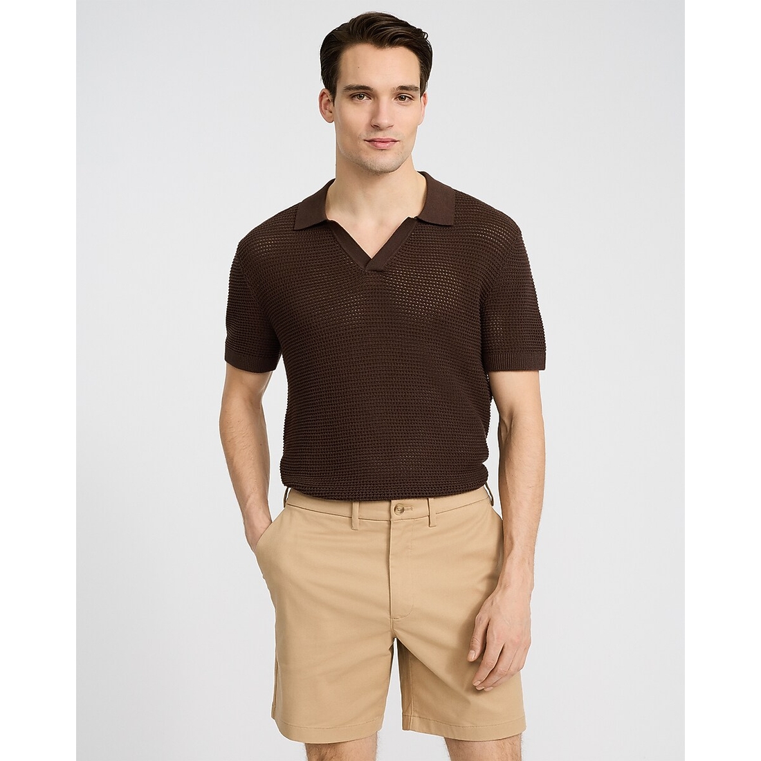 Express 7" Comfort Waist Hyper Stretch Chino Shorts