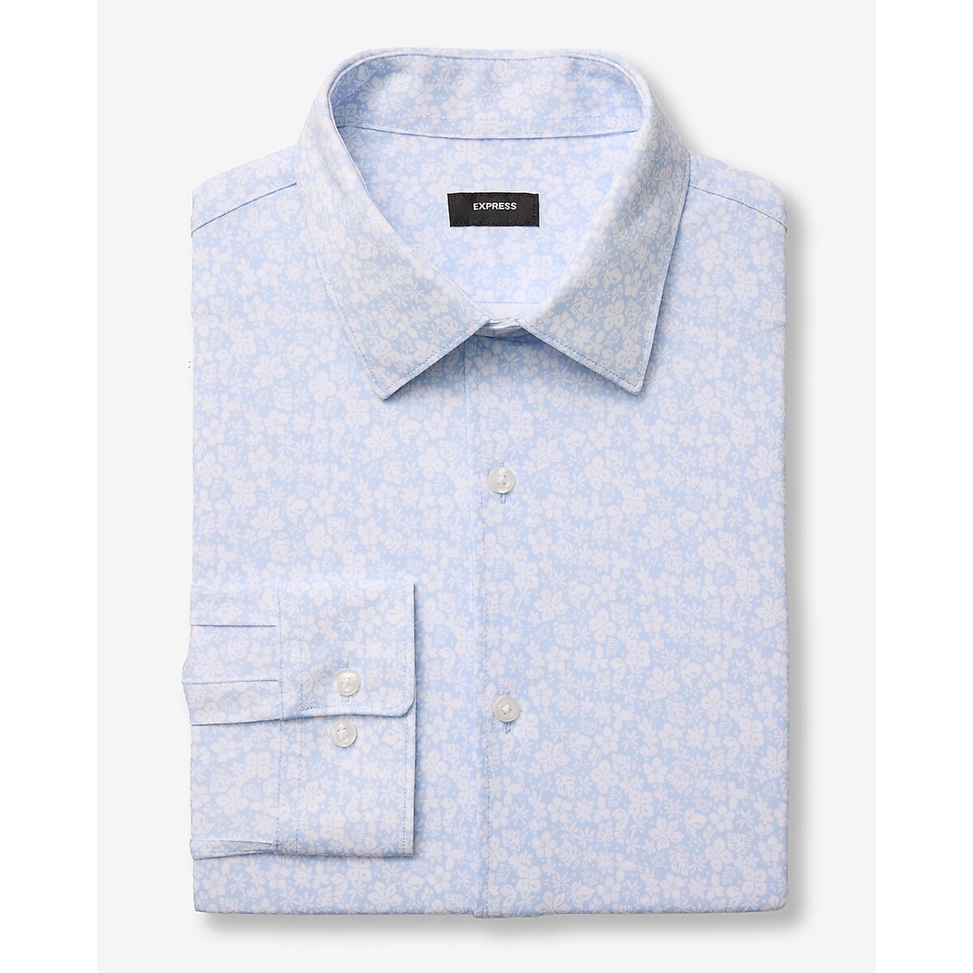 express hot pink dress shirt Slim Floral Stretch Modern Tech 1MX available now at The Mall at Rockingham Park Ethereal Bridal Look