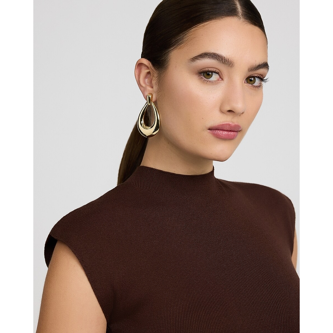 Express Open Hoop Drop Statement Earrings