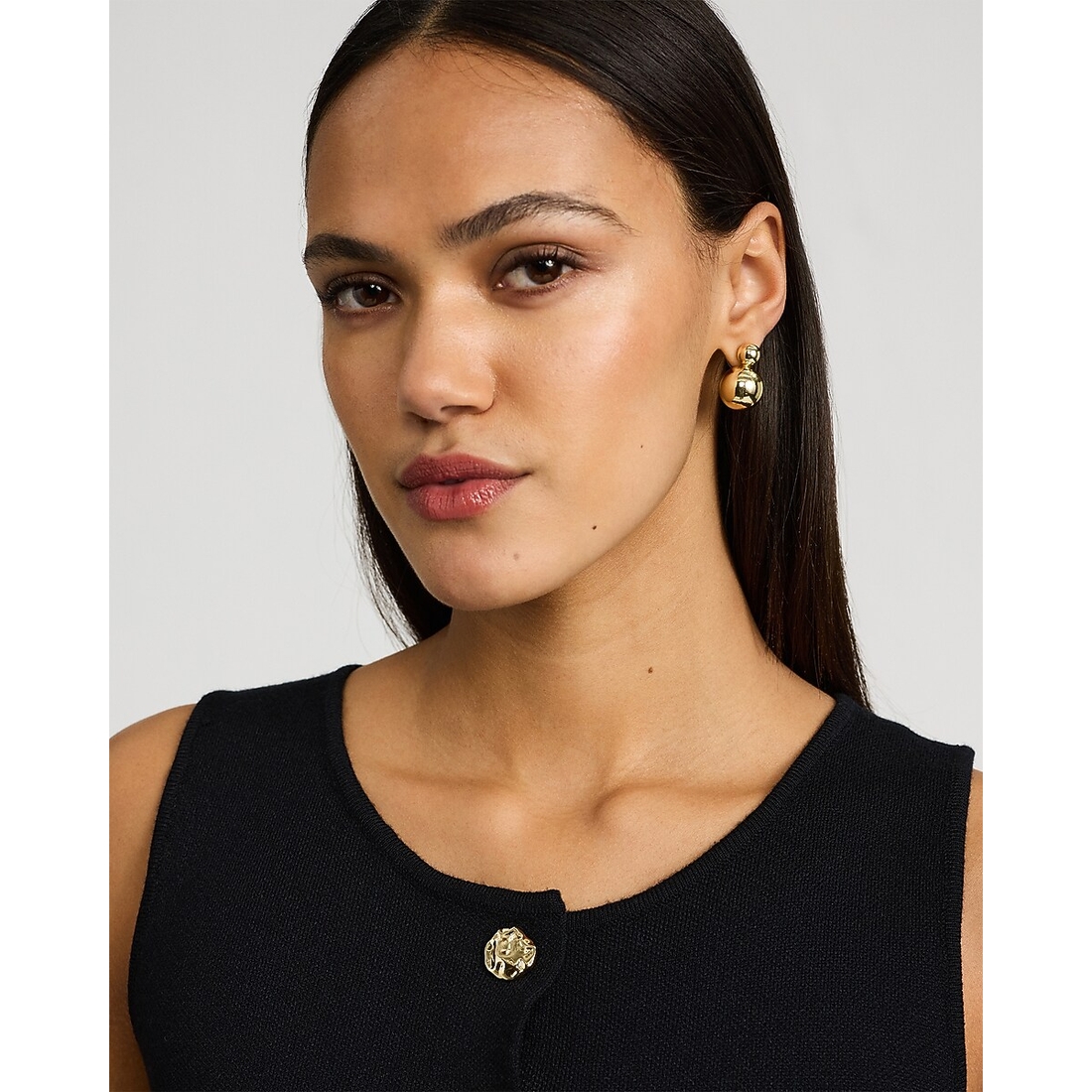 Express Double Ball Drop Earring