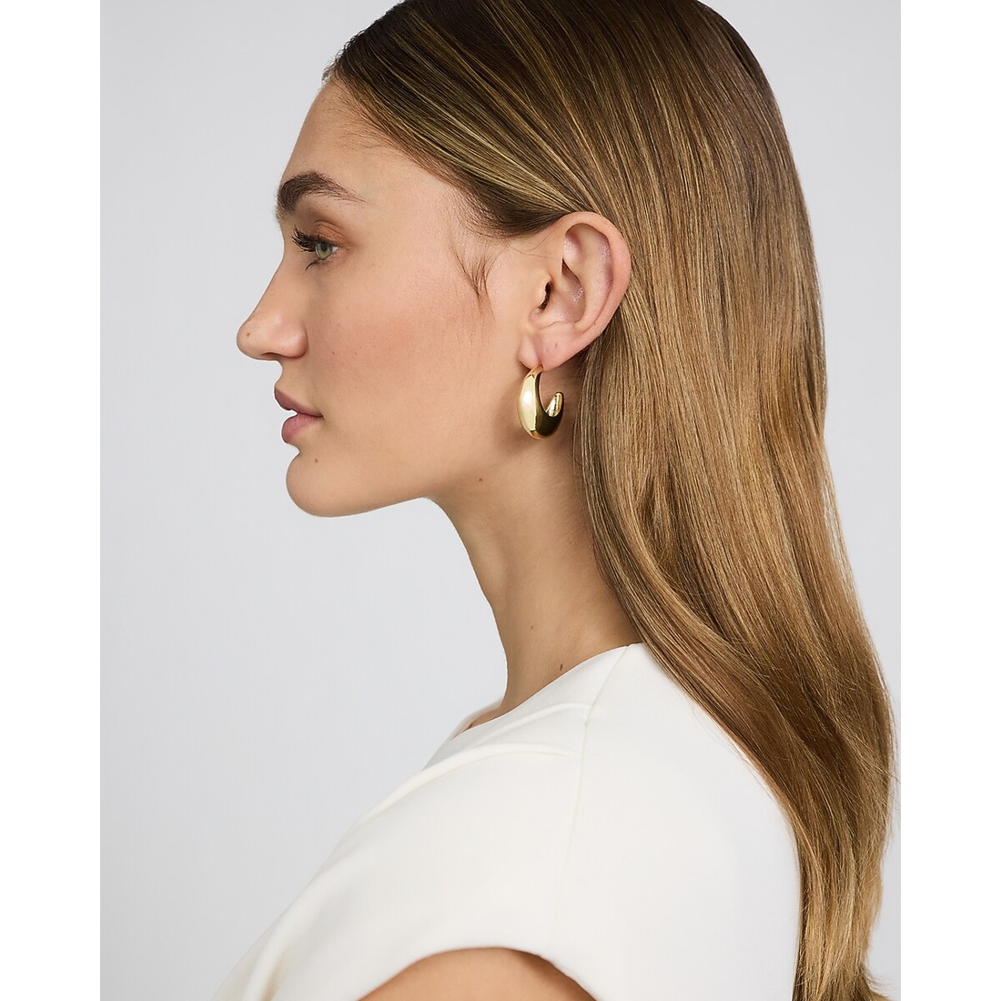 Express Chunky Crescent Hoop Earrings