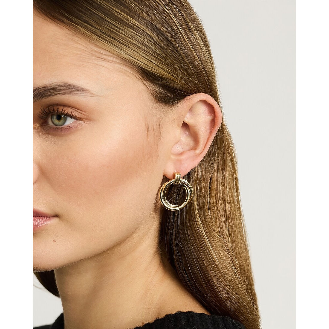 Express Textured Hoop Drop Earrings
