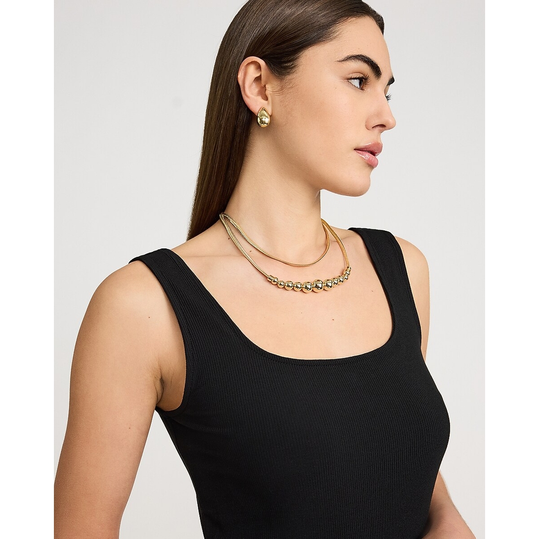 Express Double Layered Beaded Necklace