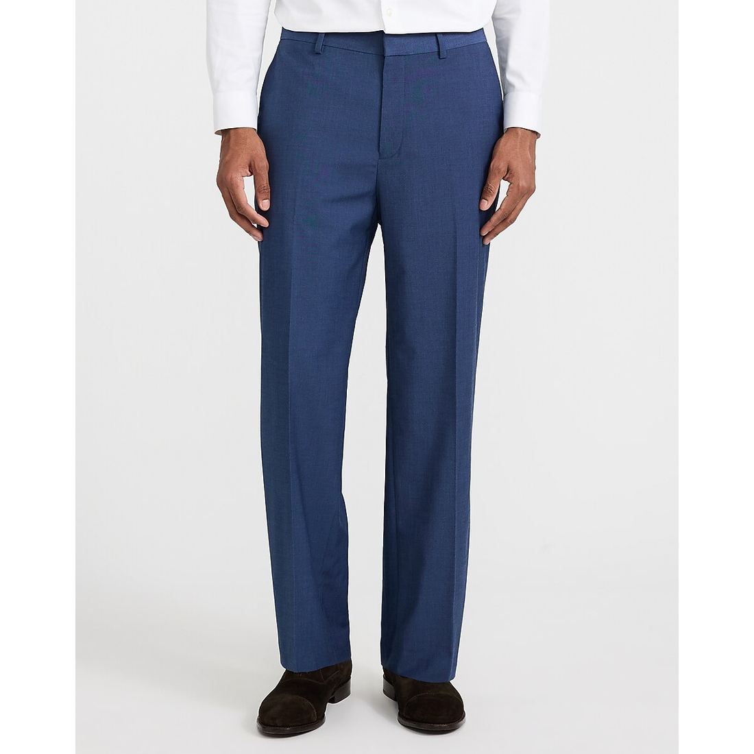 Express Relaxed Blue Stretch Suit Pant