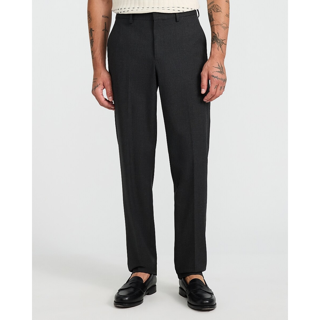 Express Slim Charcoal Gray Stretch Suit Pant