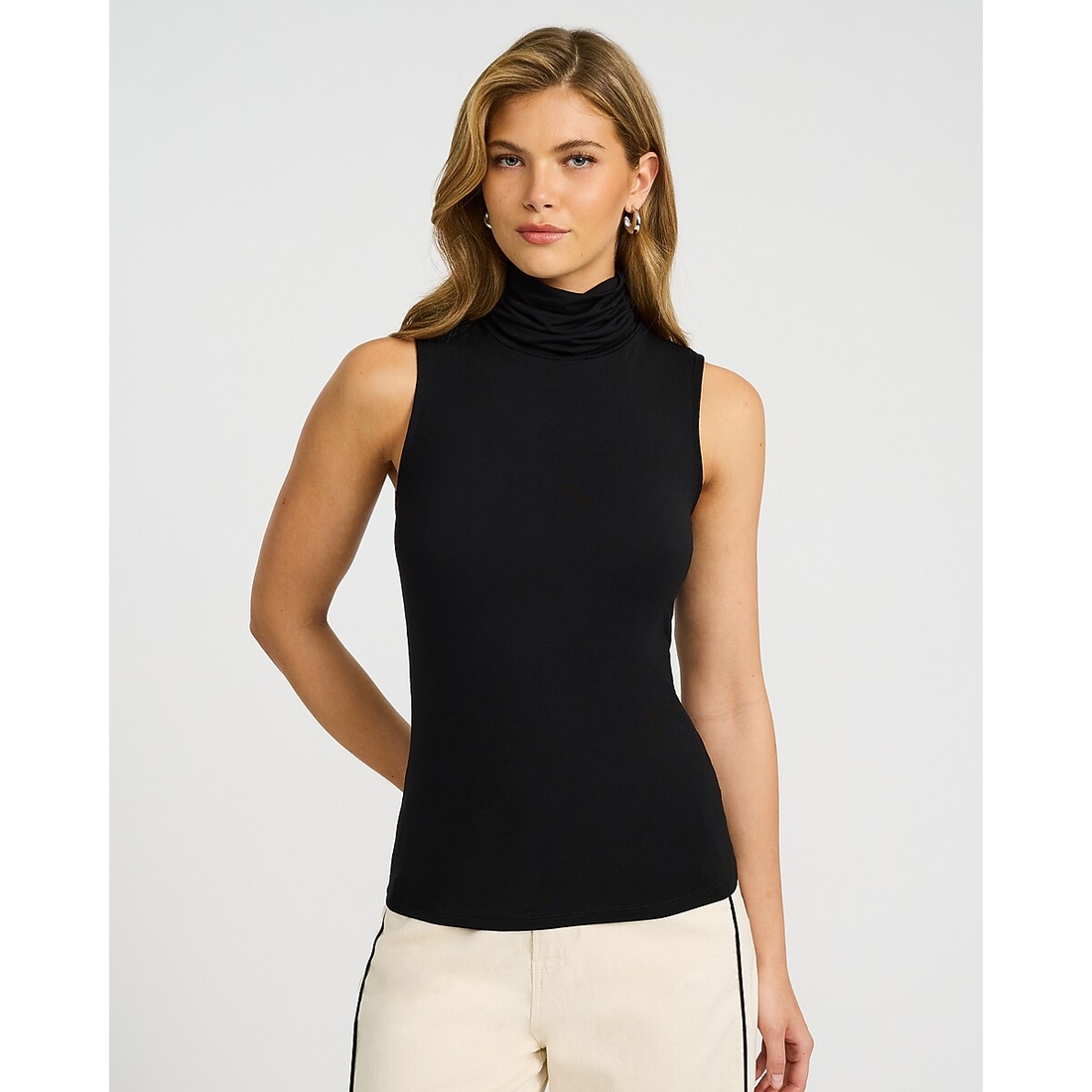Express Fitted Mock Neck Tank in Supersoft