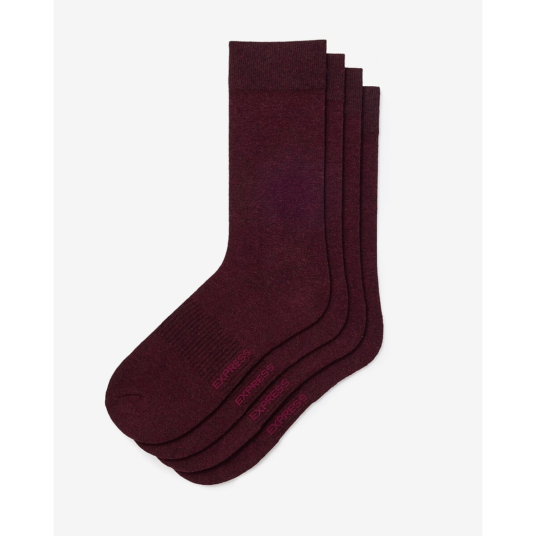 Express 2 Pack Burgundy Dress Socks