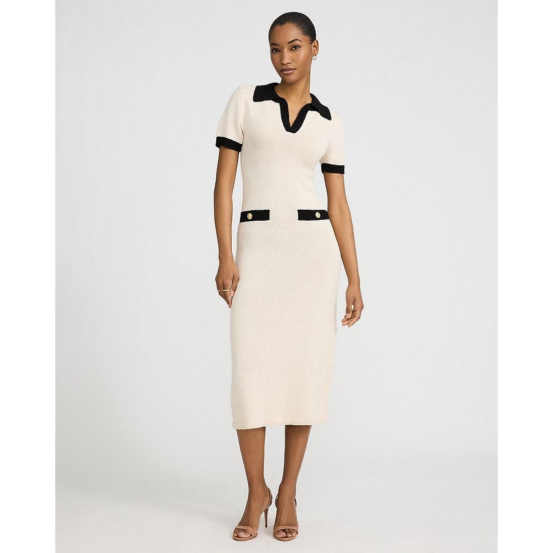 knee length dresses for ladies Express Your Life Pink Abstract Midi Dress  Shop the Mint