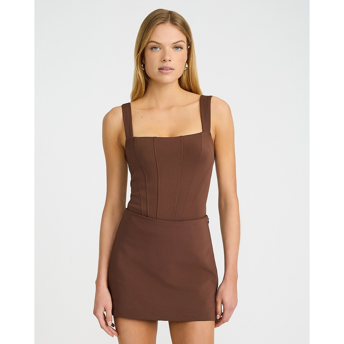 Express Body Contour High Compression Square Neck Corset Bodysuit