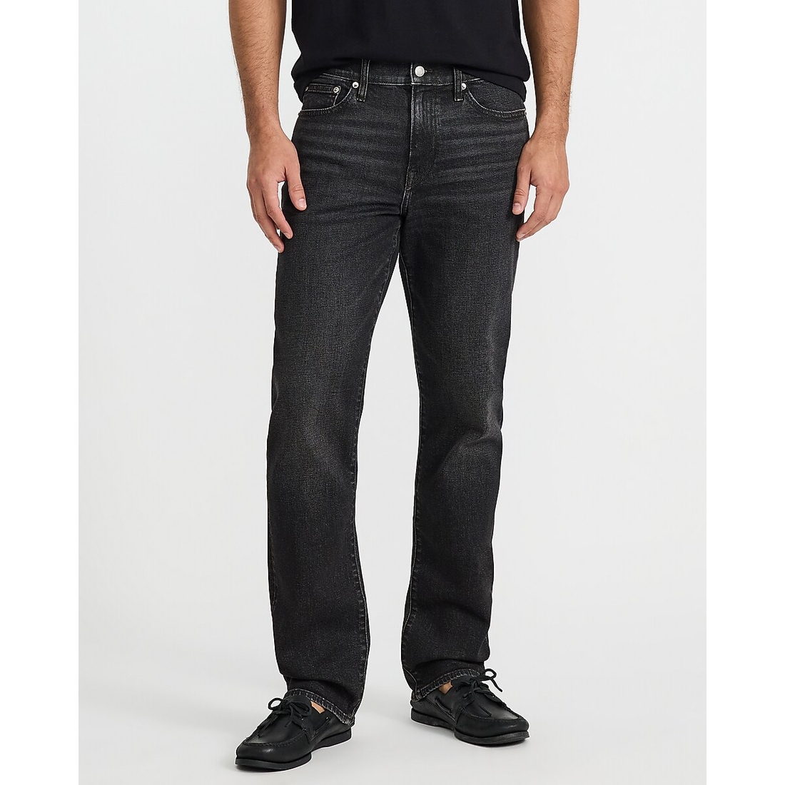 Express Straight Black Wash Jeans