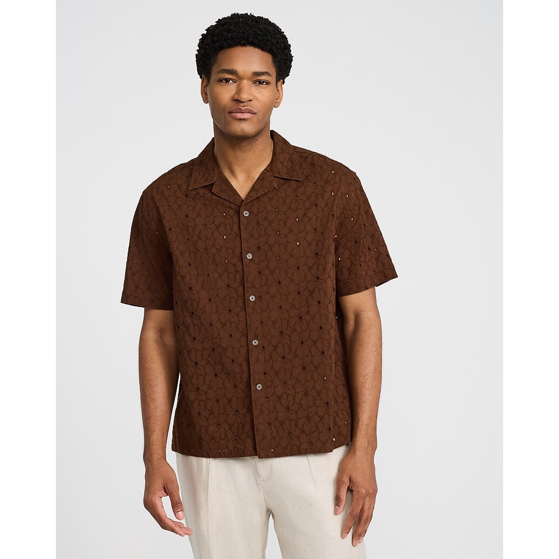express short sleeve dress shirt Slim Short Sleeve Cotton Stretch 1mx Dress Shirt