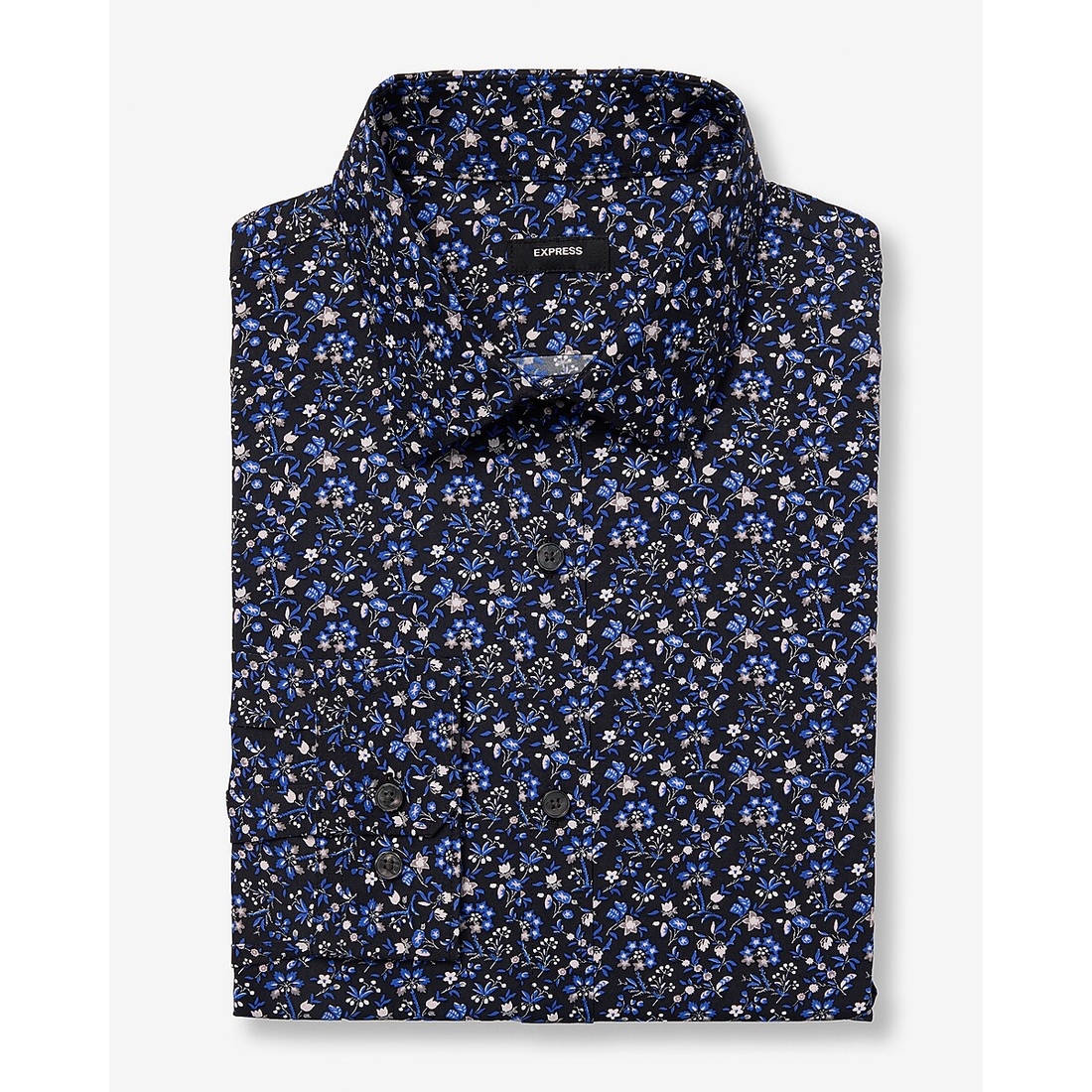 Express Slim Ditzy Floral Wrinkle-Resistant Everyday Performance Dress Shirt