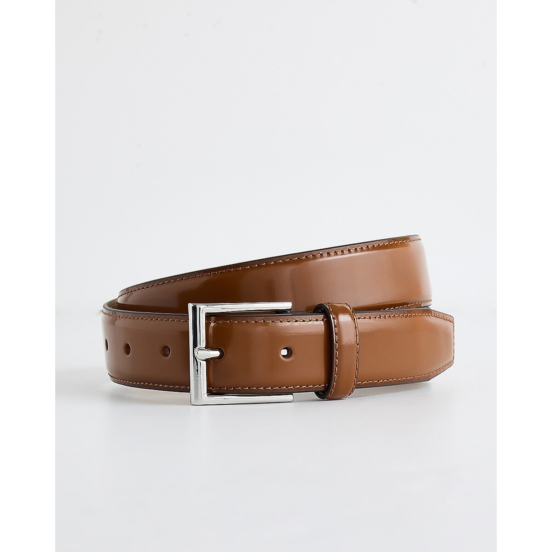 Express Polished Cognac Leather Belt
