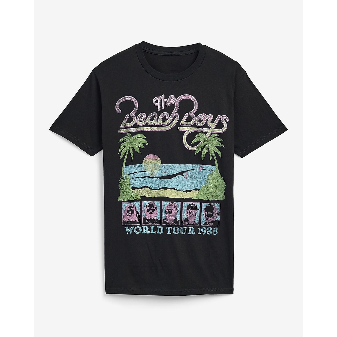 Express Beach Boys Black Graphic T-Shirt